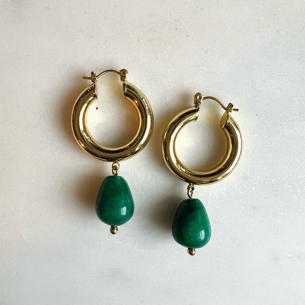 14k Gold Plated Hoop Earrings